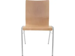 Besucherstuhl 'A45' Buche, Gestell silber, Steg – Produktbild 1 von 1