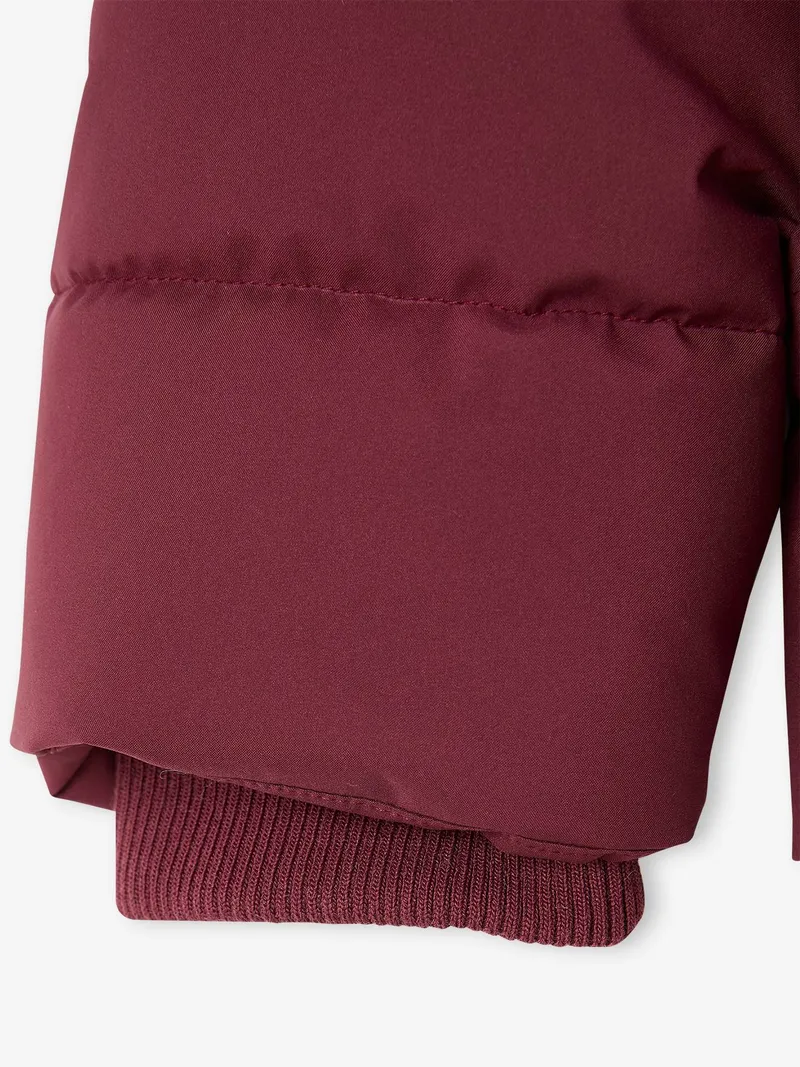 Vertbaudet Jungen Steppjacke mit Kapuze und Fleecefutter, Bordeaux, – Produktbild 4 von 4
