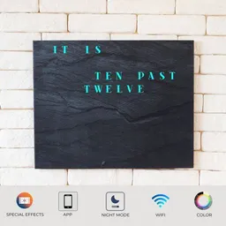 build-yours build-yours WordClock Jupiter Dark Slate Design - Wortuhr ENGLISCH - LED Wall Clock – Produktbild 1 von 1