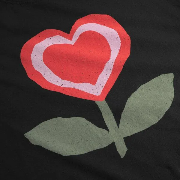 Dedicated DEDICATED T-Shirt Vadstena Love Flower, Black (schwarz), – Produktbild 2 von 3