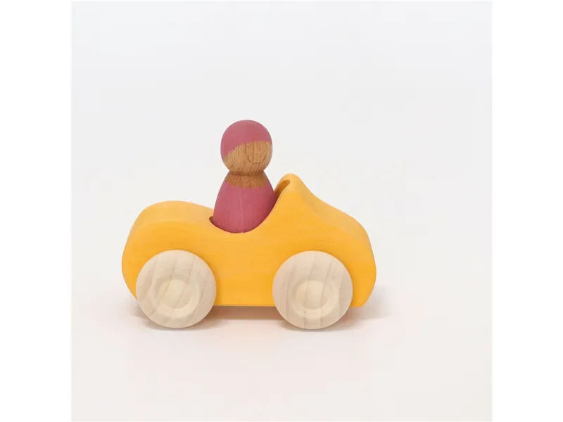 Grimms Grimms Kleines Cabrio Spielzeugauto aus Lindenholz, gelb lasiert Maße 11 x 9 x 7 cm, Mehrfarbig, – Produktbild 2 von 2