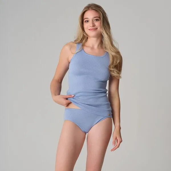 comazo|earth comazo|earth Jazz-Pants aus Biobaumwolle-Ajour | GOTS zertifiziert, Lightblue, – Produktbild 1 von 4