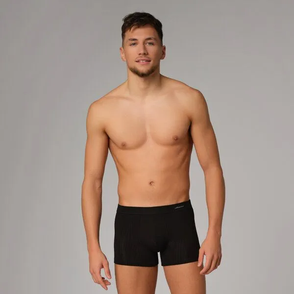 comazo|earth comazo|earth Fairtrade Trunks Single Jersey mit Nadelzug | GOTS zertifiziert, Schwarz, – Produktbild 2 von 4