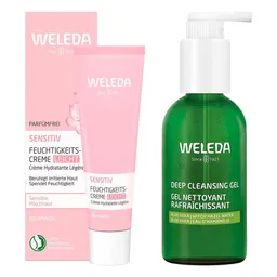 Weleda Sensitiv Feuchtigkeitscreme Mandel & Cleansing Gel – Produktbild 1 von 1