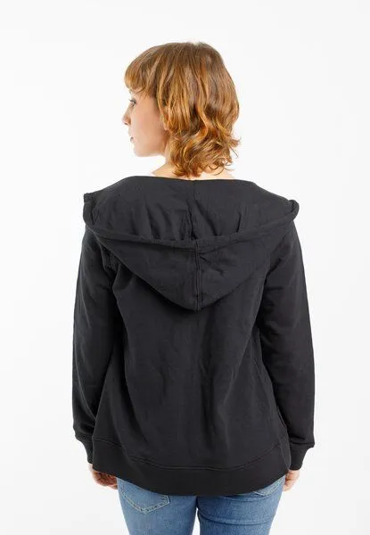 TORLAND TORLAND Damen Zip-Hoodie ZITA, Schwarz (black), – Produktbild 2 von 4