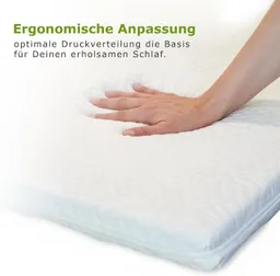 shogazi ®, Topper SHOGAZI Visco Topper, Memory-Schaum, abnehmbarer Bezug, Reißverschluss, 5 cm hoch – Produktbild 1 von 1