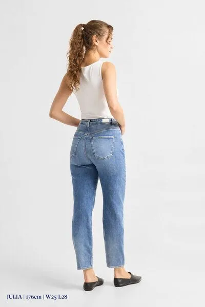 DAWN Damen Jeans STARDUST High Waist O-Shape DAWN Bio-Baumwolle, Light blue, – Produktbild 5 von 8
