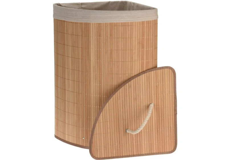 Bathroom Solutions Wäschekorb Wäschekorb im skandinavischen Stil, Bambus, 72 l, Natürliche, – Produktbild 1 von 1