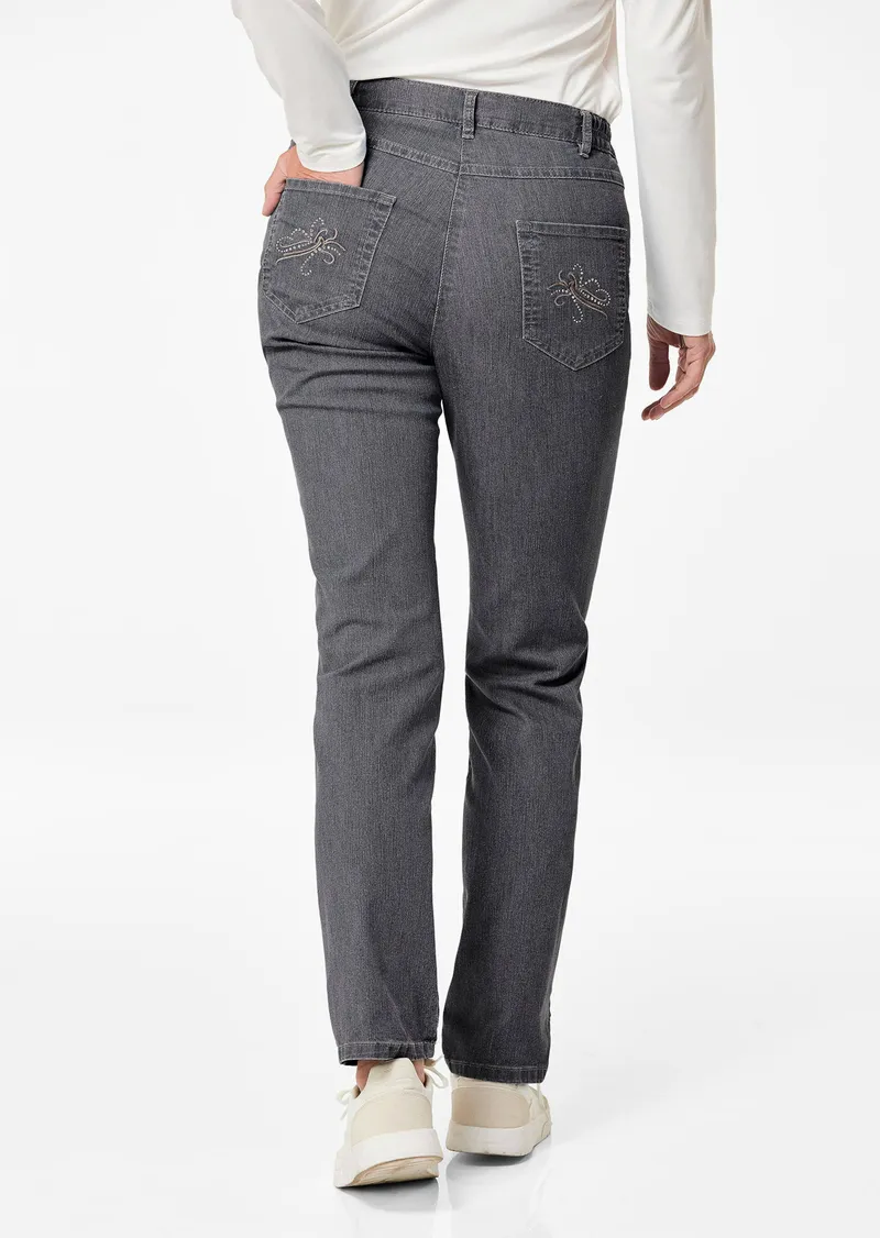 Goldner Jeans LOUISA mit Stickerei - schwarz - Gr. 25 von Goldner Fashion, Schwarz, – Produktbild 3 von 3