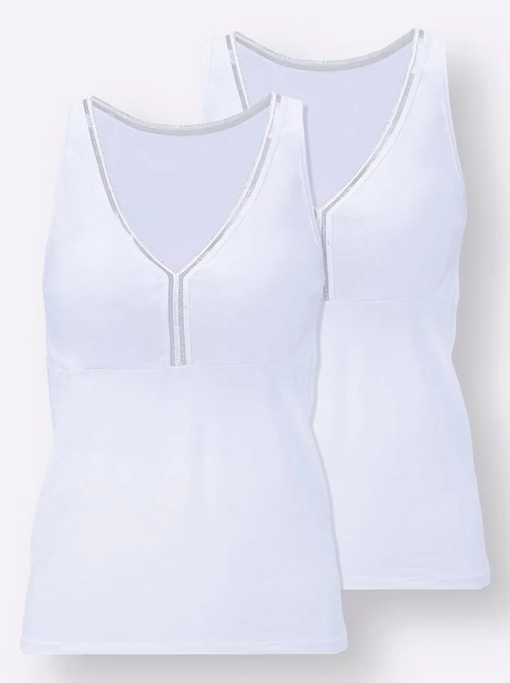 Witt Witt BH-Hemd BH-Hemd Ärmellos (2-tlg), Weiß, – Produktbild 1 von 5