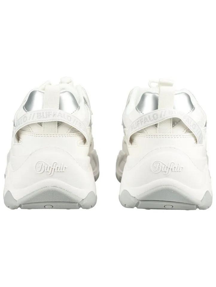 Buffalo Buffalo Sneaker Lederimitat/Textil Sneaker, Silberfarben|weiß, – Produktbild 5 von 5