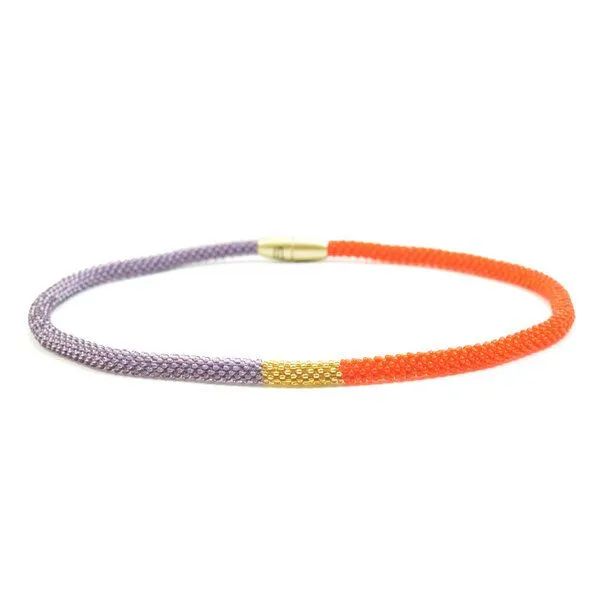 Sakiba Sakiba Collier Svelte Tricolor, Lavendel-orange, – Produktbild 1 von 3