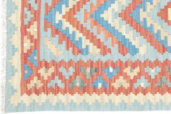 Rugtales Kelim Gashgai Blau „Rugtales“ aus Schurwolle, 81x203 cm, Blau, – Produktbild 4 von 4