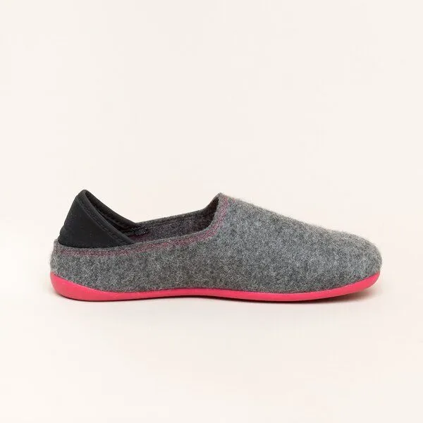 Gottstein Gottstein Filzhausschuh Wool Slip-On aus 100% Schurwolle - für Damen & Herren - Rutschfeste Gummisohle, Dunkel-grau, – Produktbild 3 von 4