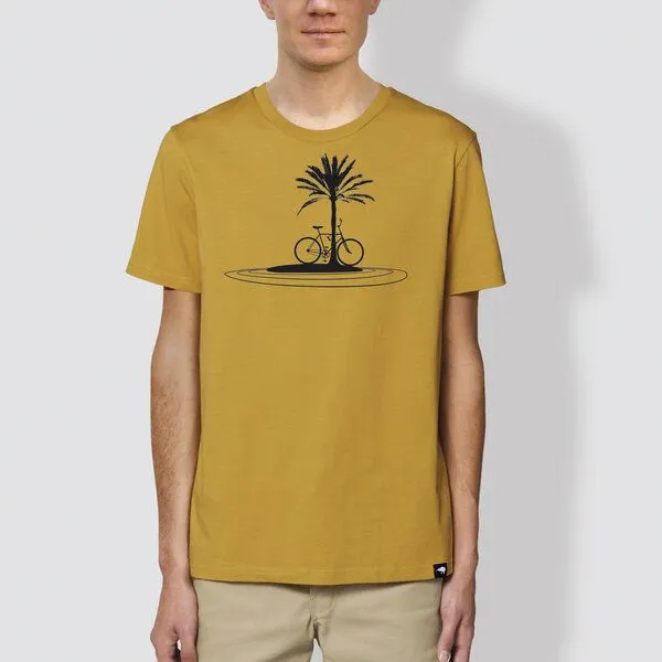 little kiwi little kiwi Unisex T-Shirt, "Inselrad", Ocker-gelb, – Produktbild 2 von 4
