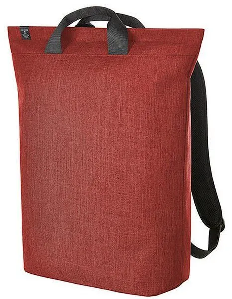 Halfar Recycelter Laptop-Rucksack von Halfar, Rot - sprinkle, – Produktbild 1 von 2