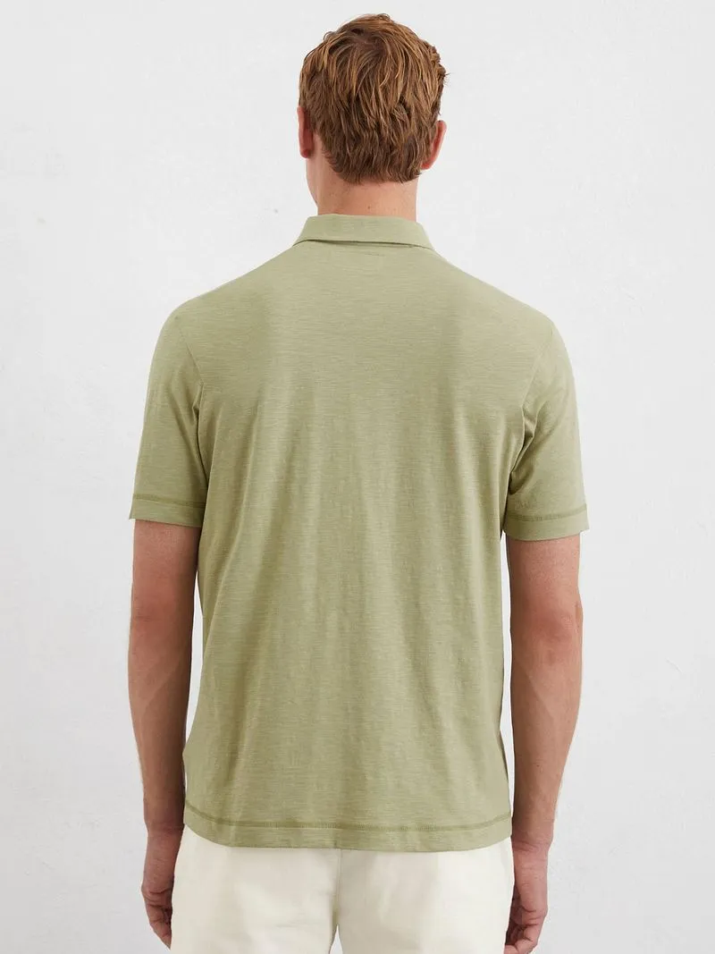 Marc O'Polo Marc O'Polo Poloshirt Slubs Sage Grün - Größe L, Grün, – Produktbild 4 von 5
