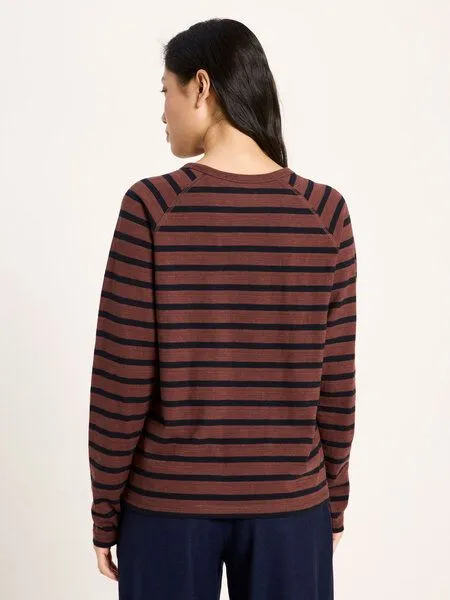 LANIUS LANIUS Langarm-Raglanshirt, Bitter chocolate/black, – Produktbild 3 von 4