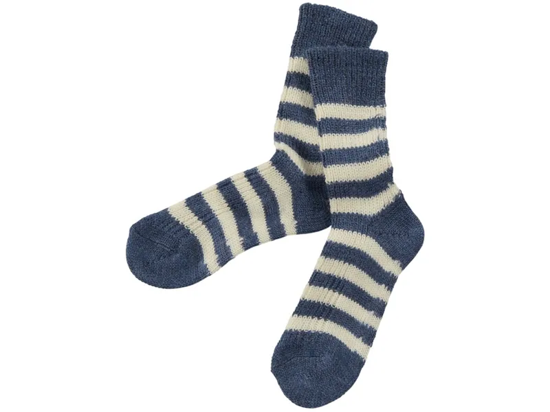 hirsch natur hirsch natur Kinder Socken Bio-Schurwolle geringelt, Mehrfarbig, – Produktbild 1 von 1