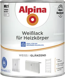 Alpina Alpina Heizkörperlack Alpina Heizkörperlack weiß 2 L weiß glänzend – Produktbild 1 von 1