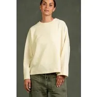 Kuyichi Kuyichi Damen vegan Langarmshirt Hadley Hellgelb – Produktbild 1 von 1