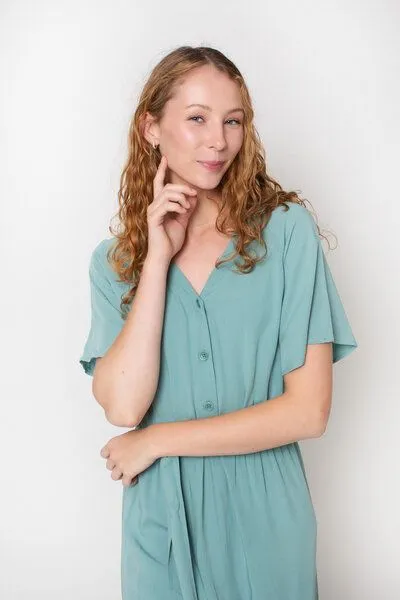 Zerum Zerum Ecovero Jumpsuit Modell: Thea, Mineral (blau), – Produktbild 3 von 4