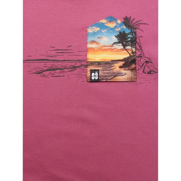 FÄDD FÄDD Damen T-Shirt Rundhals aus Bio-Baumwolle "FERNWEH 2.0 BT", Beere (pink), – Produktbild 2 von 3