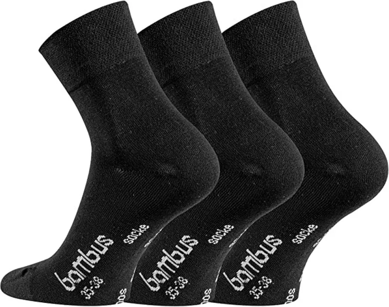 Wowerat Kurzsocken 3 Paar Bambus Kurzschaft Socken, weiche Quarter-Socken, Damen & Herren, Schwarz, – Produktbild 1 von 3
