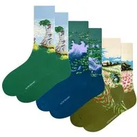 KUNSTSOKKEN KUNSTSOKKEN Kunst Socken Set - Nahtlose Bunte Socken aus Bio-Baumwolle Mix - Witzige Socken Lustige Socken Verrückte Socken – Produktbild 1 von 1