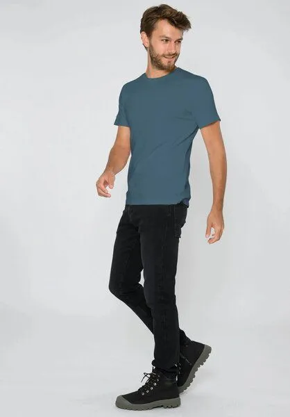 THOKKTHOKK ThokkThokk TT02 T-Shirt Herren (GOTS, vegan, Bio-Baumwolle), Sea blue (blau), – Produktbild 3 von 6