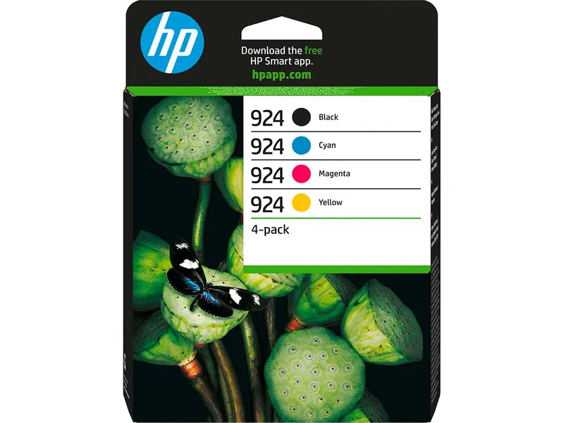 Hewlett Packard HP 4er-Set Tintenpatronen 6C3Z1NE, Nr. 924 schwarz, cyan, magenta, gelb – Produktbild 1 von 1