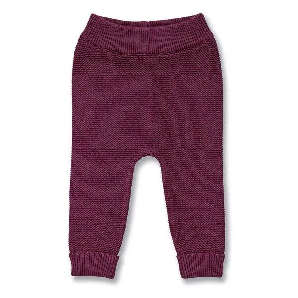 Sense Organics Sense Organics Babyhose aus Strick, Modell ELLIOOT, Bordeauxrot melange, – Produktbild 1 von 3