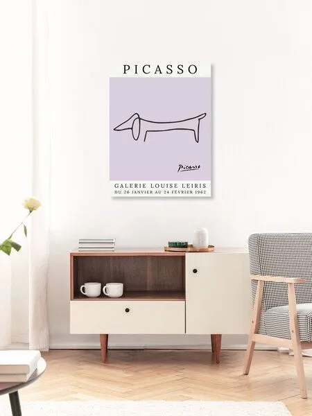 Photocircle Photocircle Poster / Leinwandbild - Picasso Hund – lila – Produktbild 3 von 4