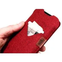 Pack Smooch Pack & Smooch iPhone 17 / 17 Pro / 17 Pro Max / 16 / 15 / 14 / 13 / 12 / Pro / Plus / Max / Mini Filz Hülle SHETLAND (Mulesing-frei), Rot, – Produktbild 1 von 1