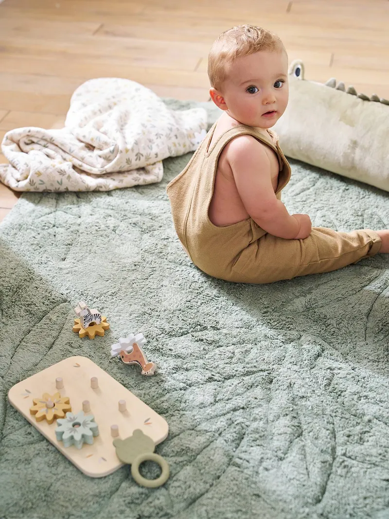 Vertbaudet Teppich SAUVAGE rutschfest Kinderzimmer, Grün, – Produktbild 3 von 4