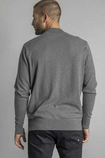 DIRTS dirts Turtleneck Strick-Pullover, Grau meliert, – Produktbild 4 von 4