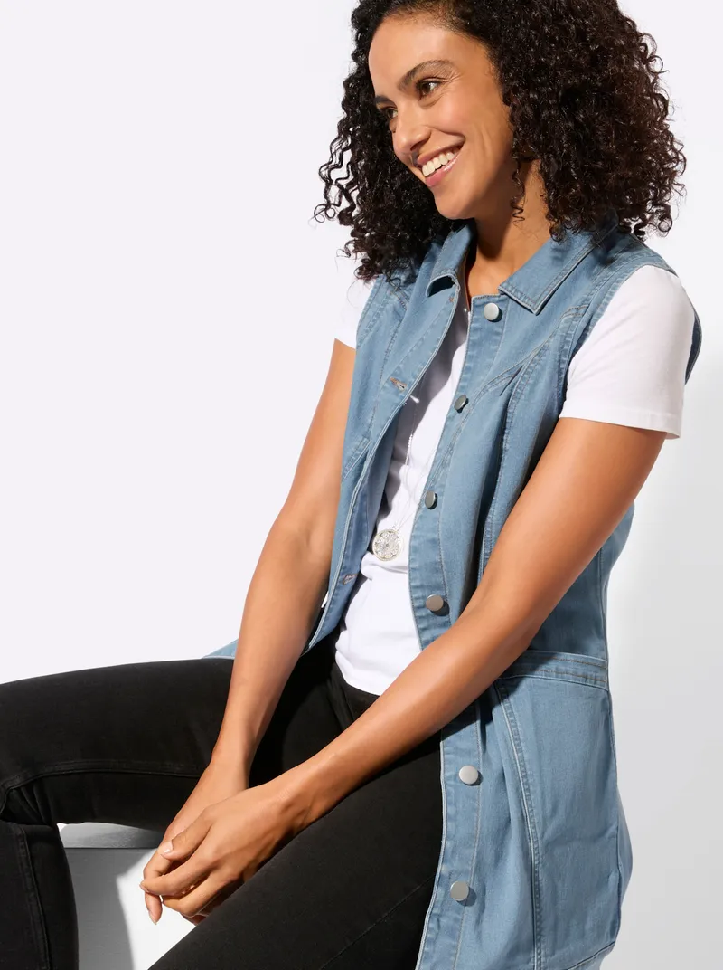 Witt Jeansweste, Blue-bleached, – Produktbild 2 von 2