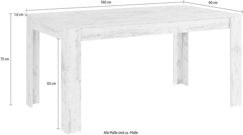 OTTO home Esstisch Meigh (OTTO-Choices), aus Holzwerkstoff, Breite 160 cm, Braun, – Produktbild 3 von 5