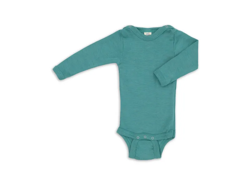 Engel natur Engel Natur Baby Body langarm eisvogel Gr.74/80, Grün, – Produktbild 1 von 2