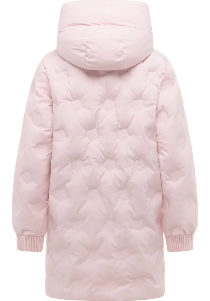ragwear ragwear Kurzmantel Noxie Embossed Y Leichter Winter-Steppmantel mit Kapuze, wasserdicht, Rosa, – Produktbild 4 von 5