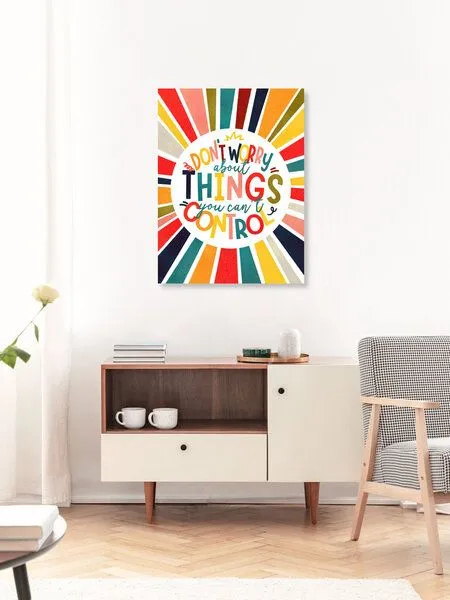 Photocircle Photocircle Poster / Leinwandbild - don't worry about things you can't control - typography – Produktbild 3 von 4