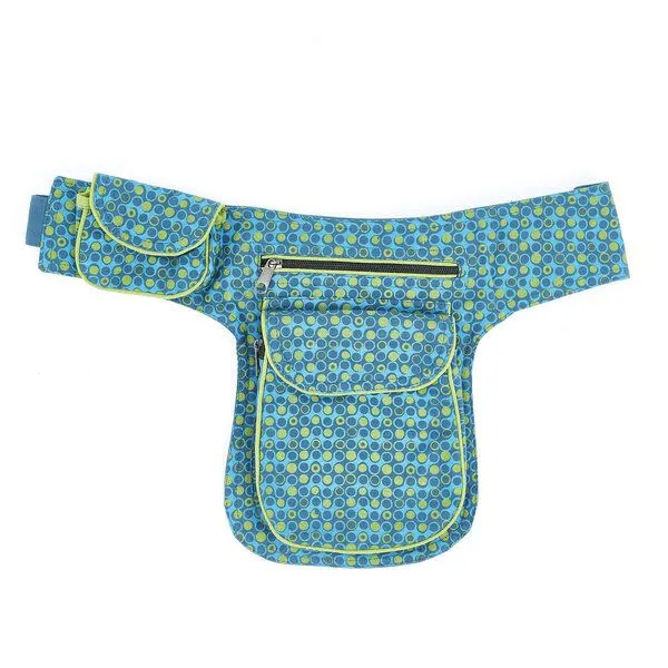 short'n'pietz short'n'pietz handgenähte Gürteltasche mit verstellbarem Gürtel, Türkis, – Produktbild 1 von 4