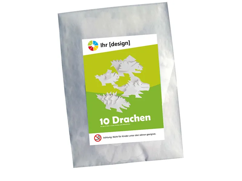Bastelbogen 'Drachen' inkl. individuellem Etikett – Produktbild 1 von 1