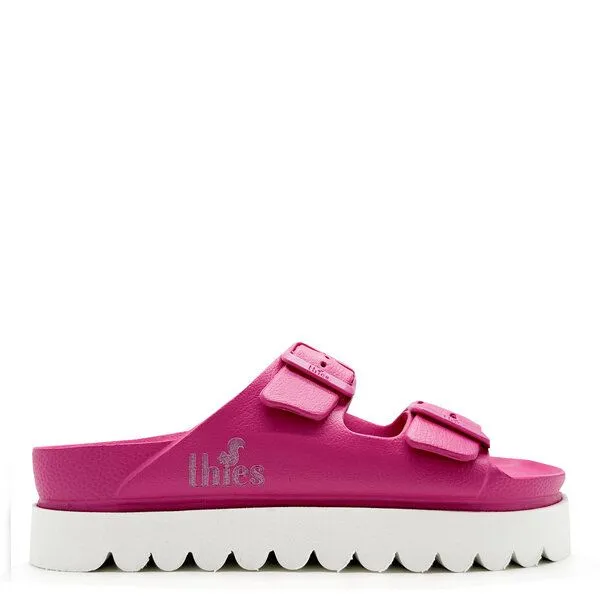 thies Vegane Ecofoam Plateau Sandale von thies ® aus recyceltem EVA, Orchid pink (fuchsia), – Produktbild 1 von 4