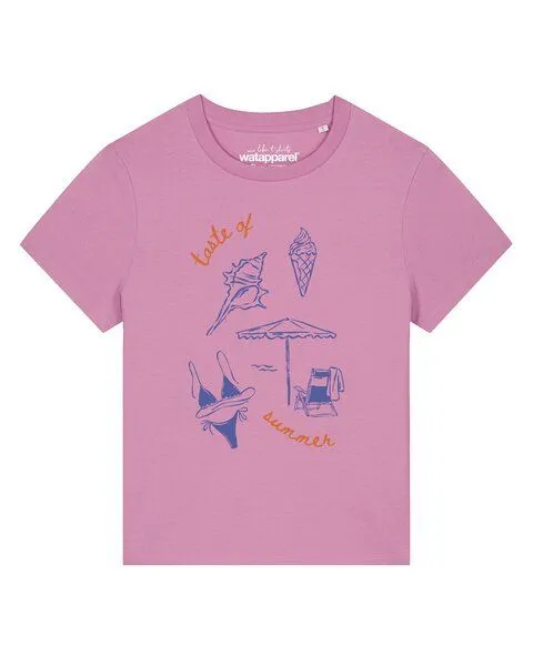 watapparel watapparel T-Shirt Frauen Taste of summer, Bubble pink, – Produktbild 1 von 2