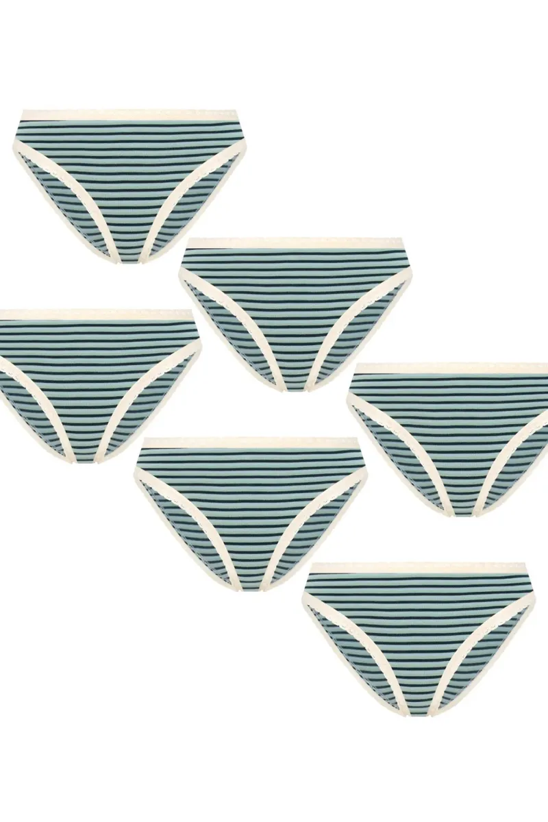 Albero Natur Albero Natur Damen vegan Multipack 6x Slips Mit Spitze, Hellgrün, – Produktbild 2 von 2