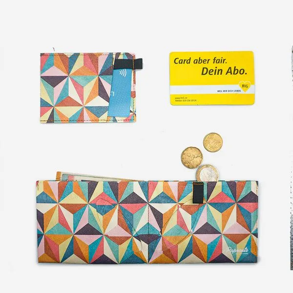 paprcuts paprcuts RFID Portemonnaie Pro, Abstract retro 2.0. (bunt), – Produktbild 4 von 4