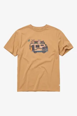 KnowledgeCotton Apparel KnowledgeCotton Apparel Herren vegan T-Shirt Front Print Kelp Meliert – Produktbild 1 von 1