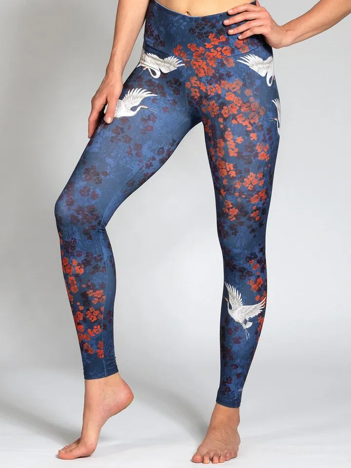 Magadi Magadi Leggings Happy Birds aus Komfort-Stretch mit Tasche, Blau|bunt, – Produktbild 2 von 5