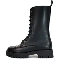 Will's Vegan Store Will's Vegan Store Damen vegan Track Sole 10 Eye Boots Schwarz, Schwarz, – Produktbild 3 von 3